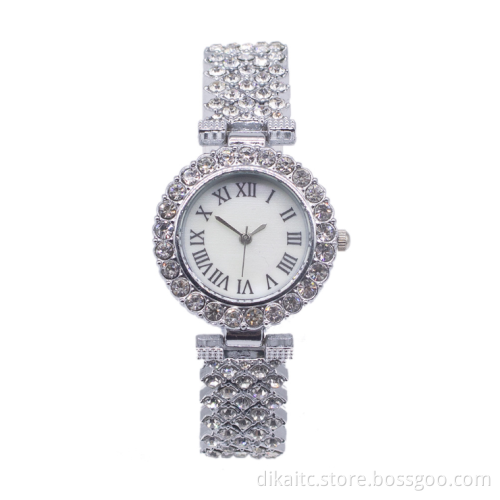 Fashion Set Women Watches Luxury Rhinestone Ladies Quartz Wrist Watch Bracelet Set